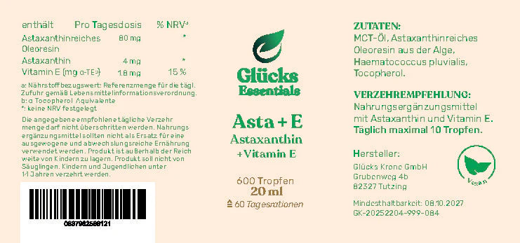Asta + E - Astaxanthin + Vitamin E - 20 ml