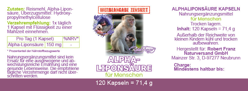 Alpha Liponsäure (120 kapseln)