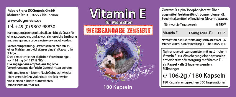 Vitamin E (180 Kapseln)