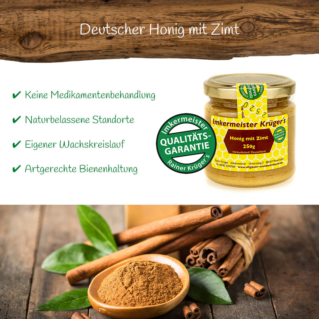 Krüger´s Honig mit Zimt (250g)