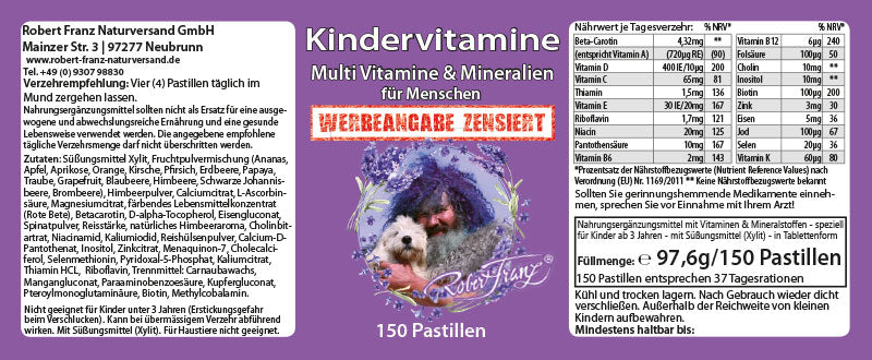 Kindervitamine – Multi Vitamine & Mineralien
