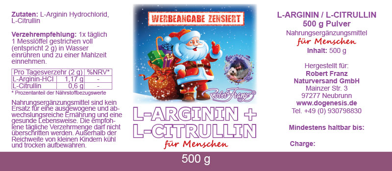 Robert Franz Arginin/Citrullin (500g)