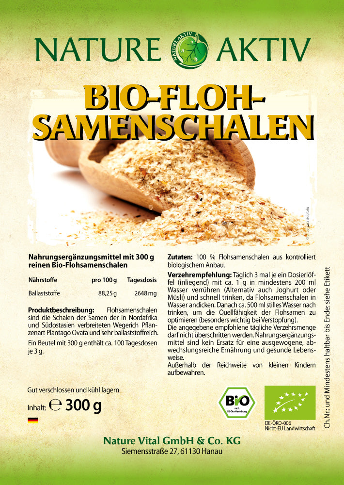 Nature Aktiv Bio Flohsamenschalen (300g)