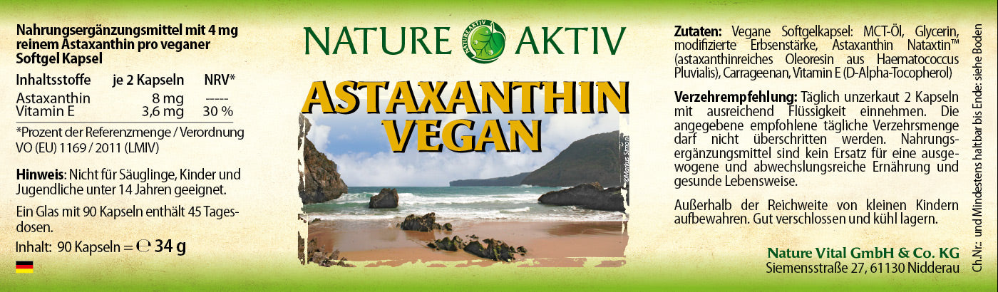 Nature Aktiv Astaxanthin vegan (90 kapseln)