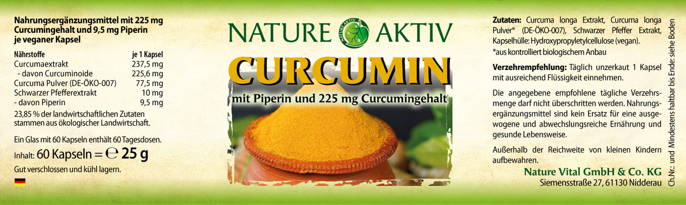 Nature Aktiv Curcumin (60 Kapseln)