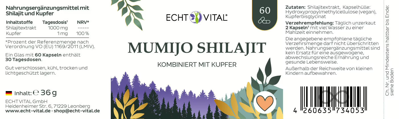 Mumijo Shilajit (60 Kapseln)