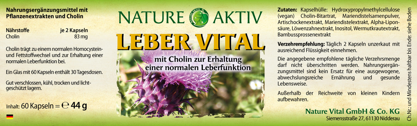 Nature Aktiv Leber vital (60 Kapseln)