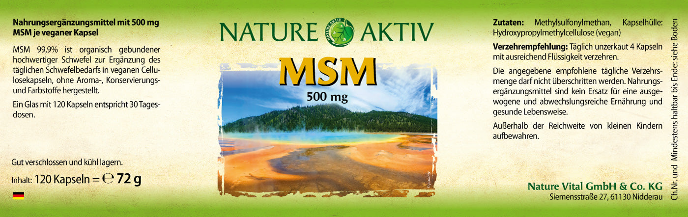 Nature Aktiv MSM (120 Kapseln)