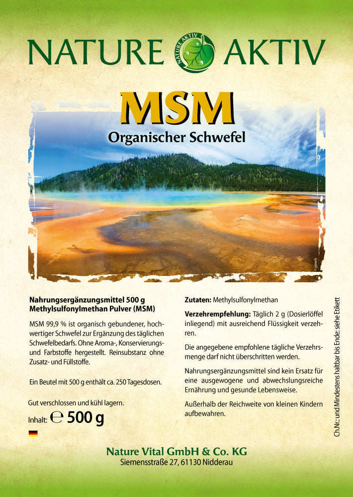 Nature Aktiv MSM Pulver (500g)
