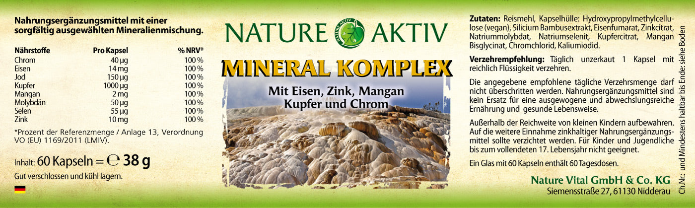 Nature Aktiv Mineral Komplex (60 Kapseln)