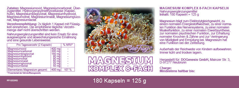Magnesium Komplex Kapseln (8-fach)