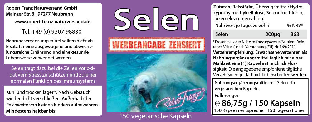 Robert Franz Selen (150 Kapseln)