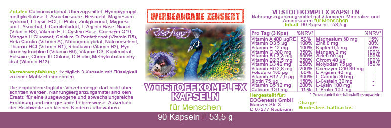 Robert Franz Vitstoff Komplex (90 Kapseln)