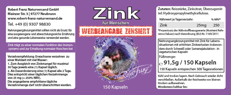 Robert Franz Zink (150 Kapseln)