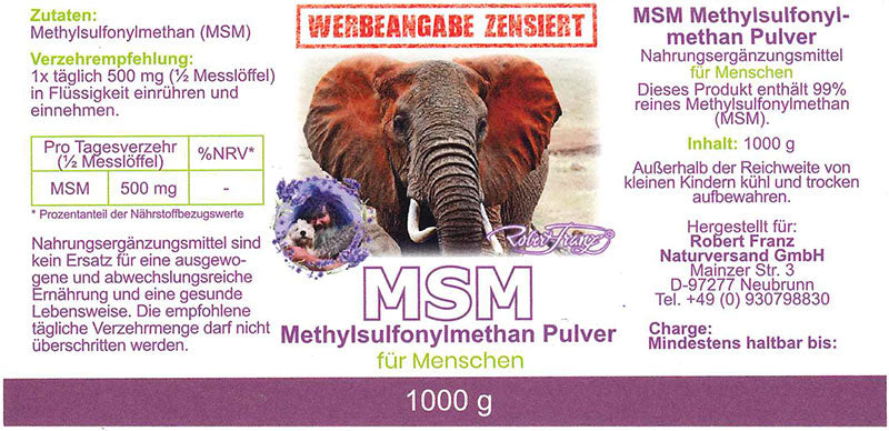 MSM Pulver 1000g