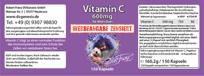 Vitamin C 600mg (150 Kapseln)