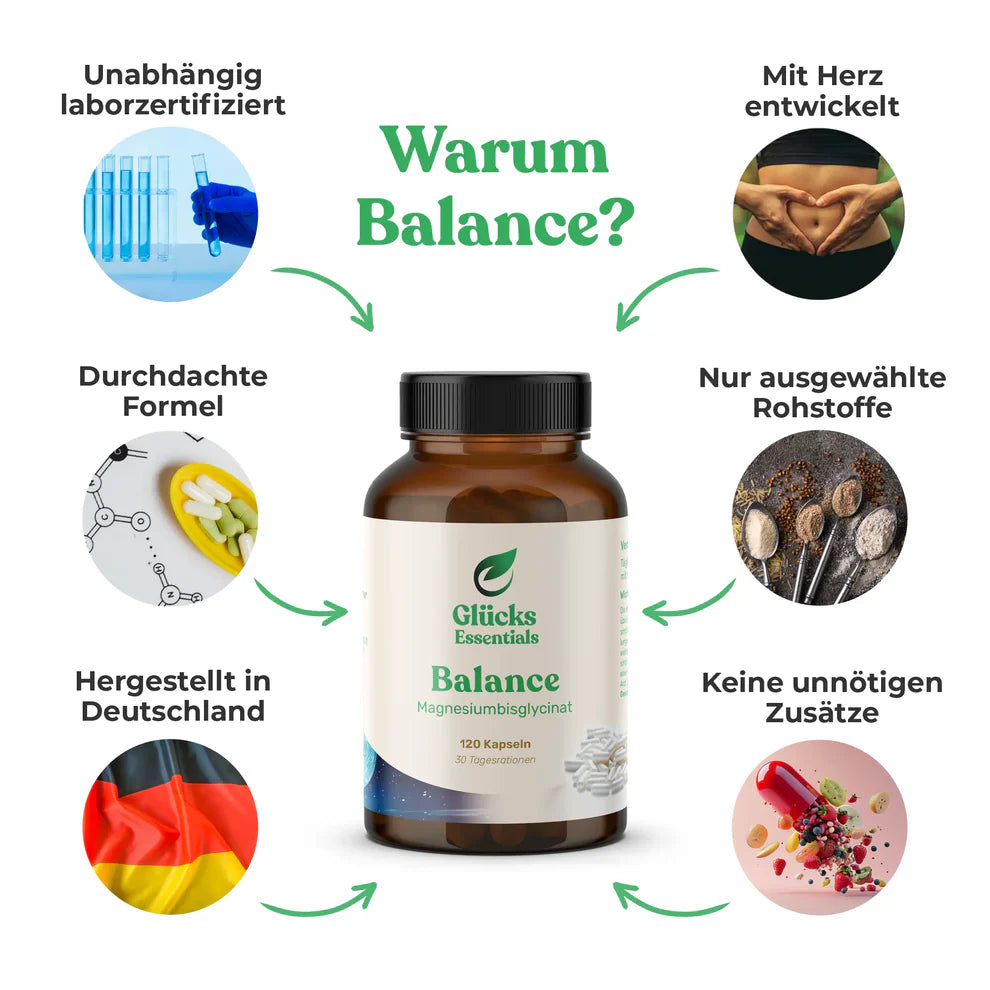 Balance (Magnesium Bisglycinat) - 120 Kapseln - 30 Tagesrationen