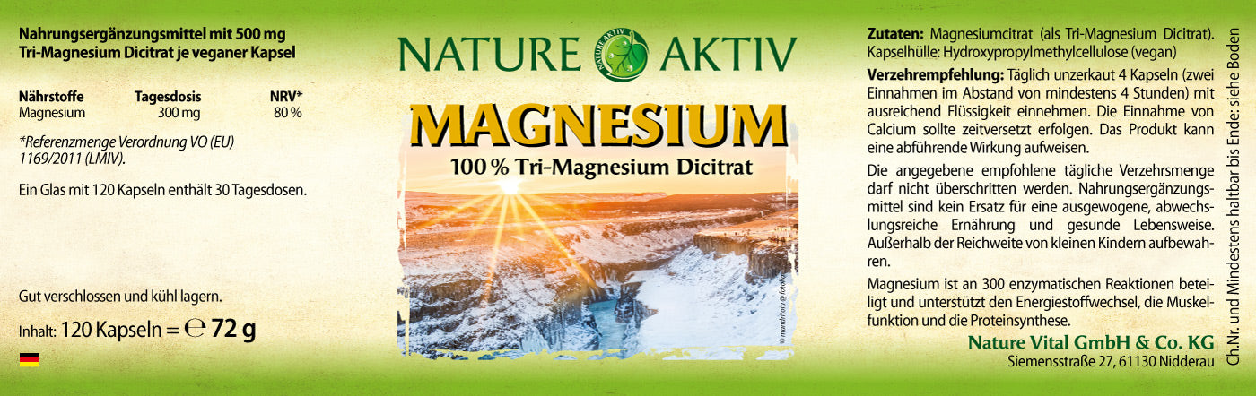 Nature Aktiv Magnesium (120 Kapseln)