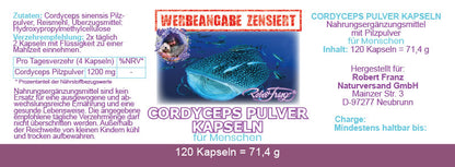 Robert Franz Cordyceps Pulver Kapseln (120)