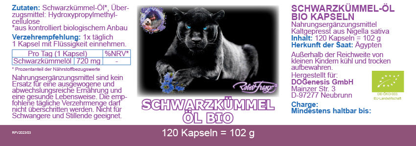 Robert Franz Schwarzkümmel Öl (120 Kapseln)