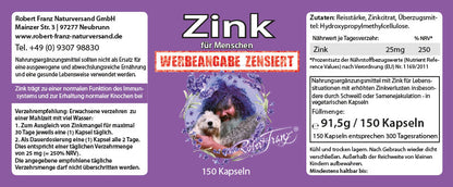 Robert Franz Zink (150 Kapseln)